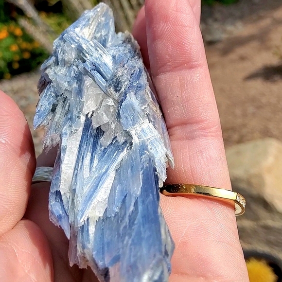 Beautiful Brazilian Blue Kyanite with Quartz Inclusions - Picture 12 of 12
